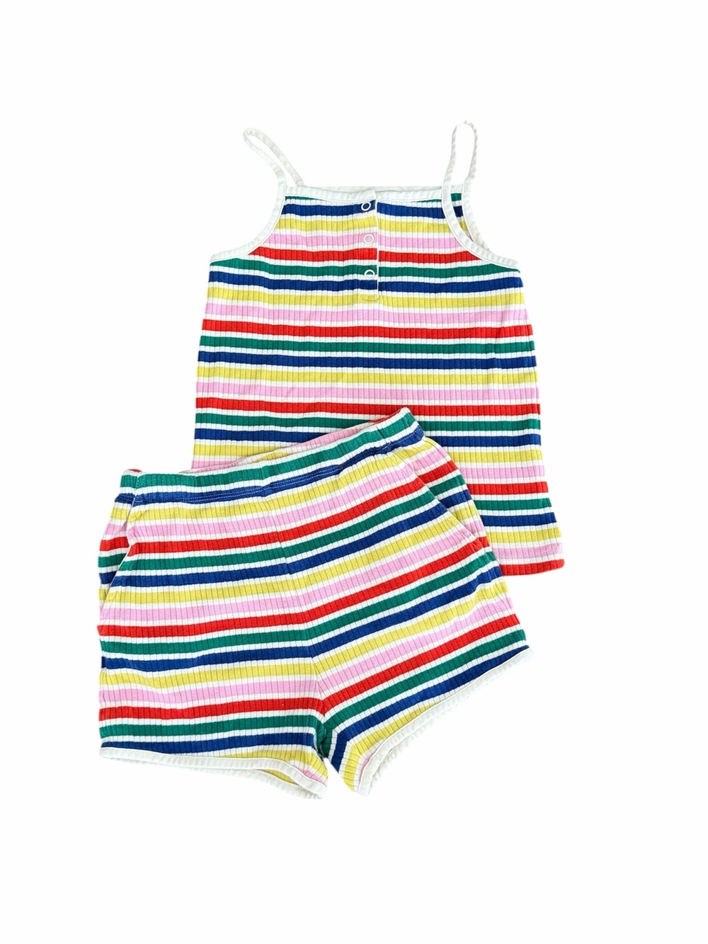 Hanna Andersson (130|8y) Striped Tank & Shorts Set